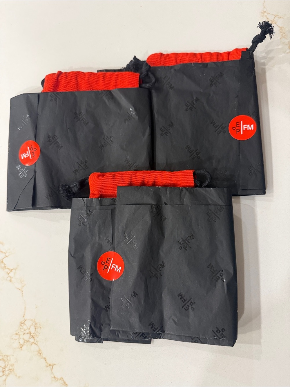 Red Drawstring Pouch for Men - Picture 2 of 2